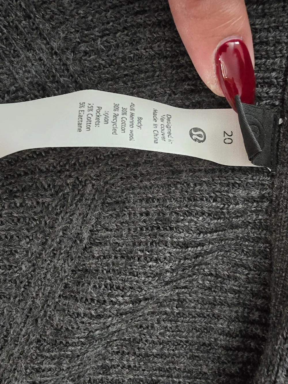 lululemon athletica Open-Front Knit Cardigan - Charcoal